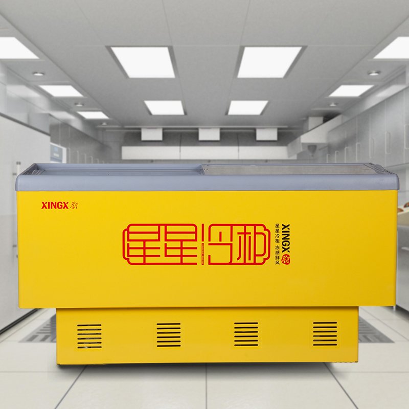 星星(XingXing) SD-436BP 436升岛柜单温全冷冻双压缩机卧式双门冰柜岛柜