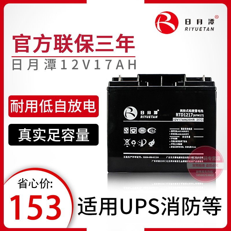 日月潭12V65AHups电源电池消防应急备用EPS电源免维护铅酸蓄电池