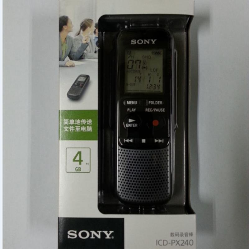 Sony/索尼录音笔 ICD-PX240 迷你微型专业高清降噪会议录音棒 采访远距 学生4G