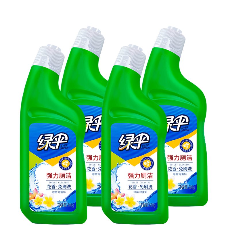 绿伞洁厕灵洁厕剂4瓶 厕所除臭除菌强力洁厕液马桶清洁剂强力厕洁