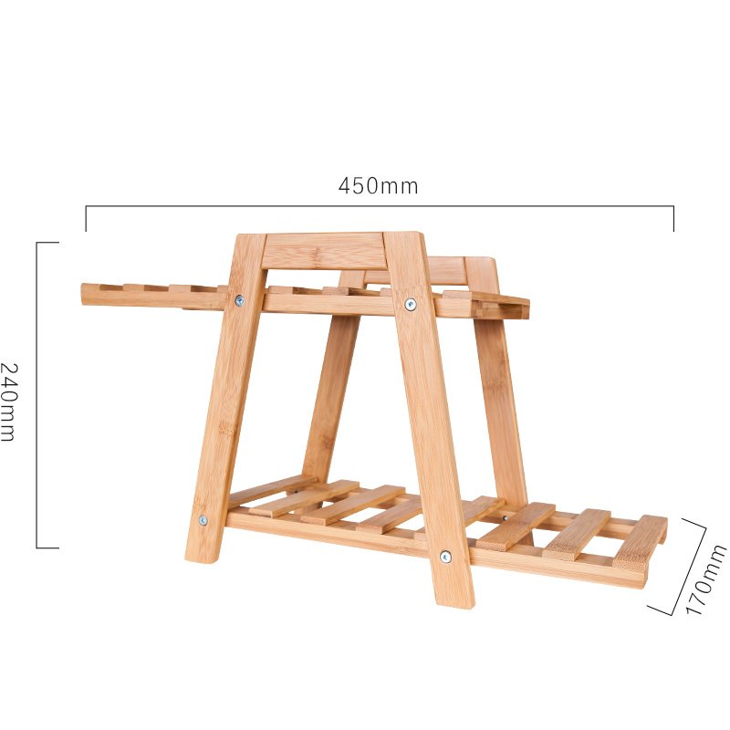 楠竹阳台置物架落地式多层收纳木制家用室内客厅装饰梯形多肉花架 FENGHOU 不对称花架-四层【69646859