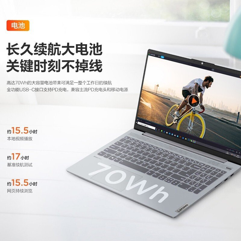 联想(Lenovo) 小新15 15.6英寸全面屏高性能轻薄本笔记本电脑（R5-5500U 8GB 1TB SSD）