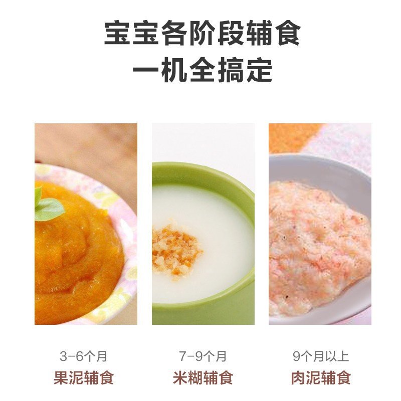 粉 美的（Midea）料理机家用搅拌机 婴儿辅食机 迷你绞肉机 蔬果泥绞馅碎菜碎肉机粉红色6CCGLW