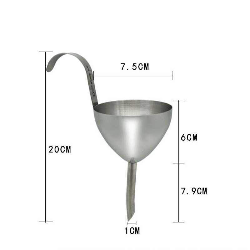 屚斗不锈钢小号漏斗家用厨房分液器灌装酱醋红白酒漏斗迷你小口径 （304材质）半两酒提