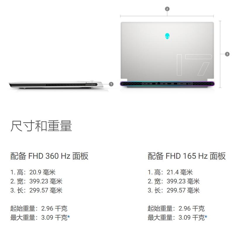 外星人Alienware m17R3 2020版 2070Super 2TB