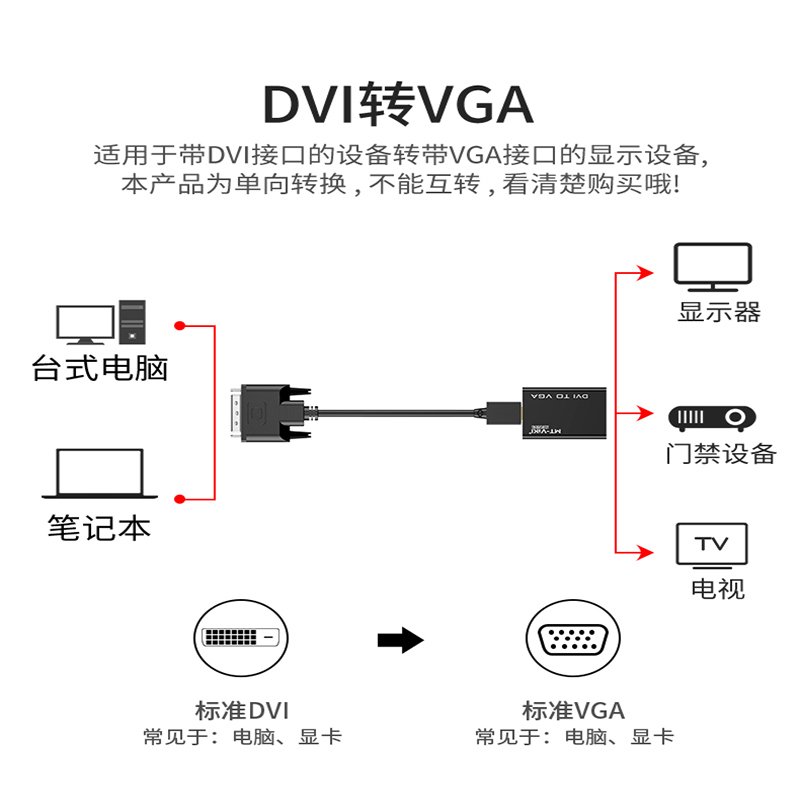 迈拓维矩 MT-D01 DVI24+1转VGA