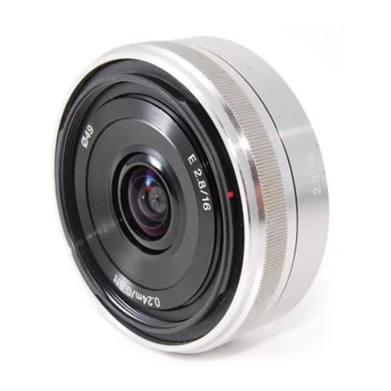 SONY索尼 E 16mm F2.8 SEL16F28 E16 2.8定焦饼干人像广角微单相机e卡口镜头全新