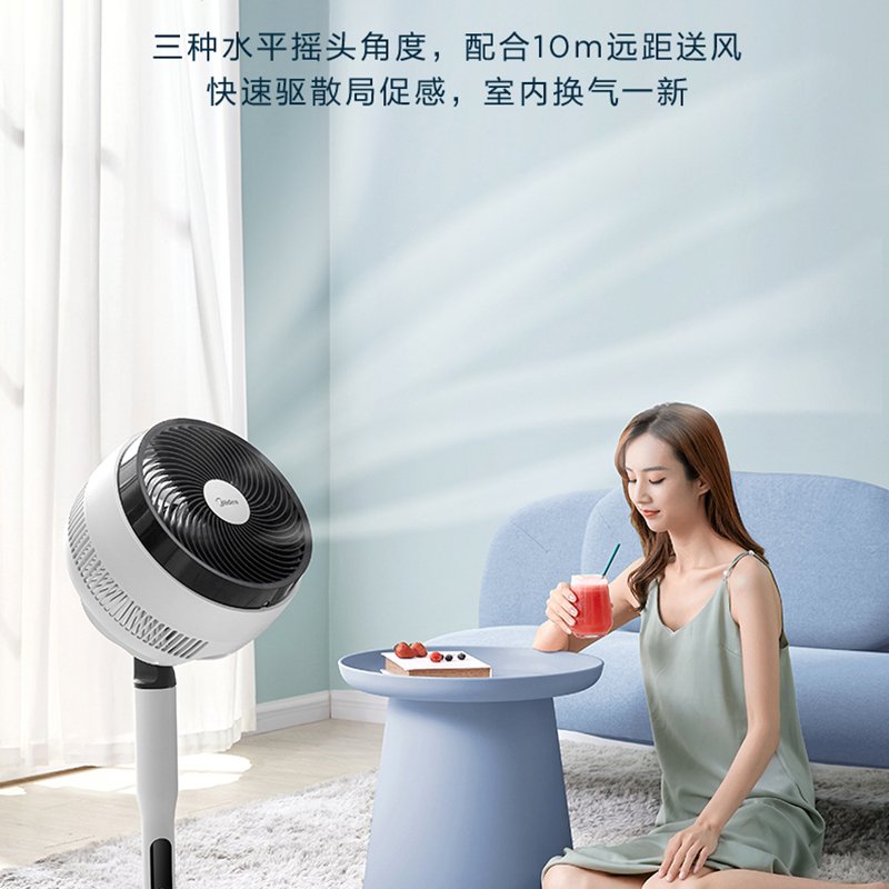 美的(Midea)空气循环扇 FGD24WED电风扇家用客厅台式落地电扇 三档风速左右摇头四季可用