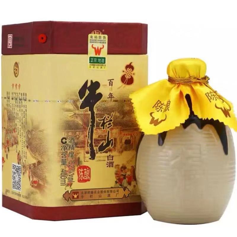 牛栏山 百年陈酿 52度 400ml*6瓶 浓香型白酒 整箱装（三牛）