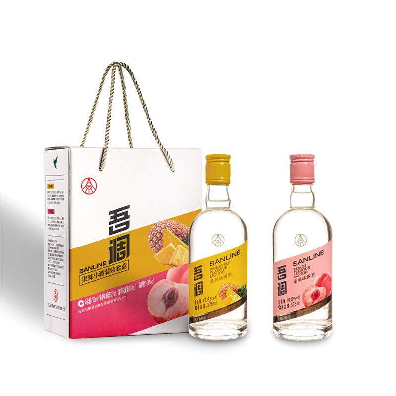 吾调菠萝味露酒+吾调蜜桃味露酒混合套装