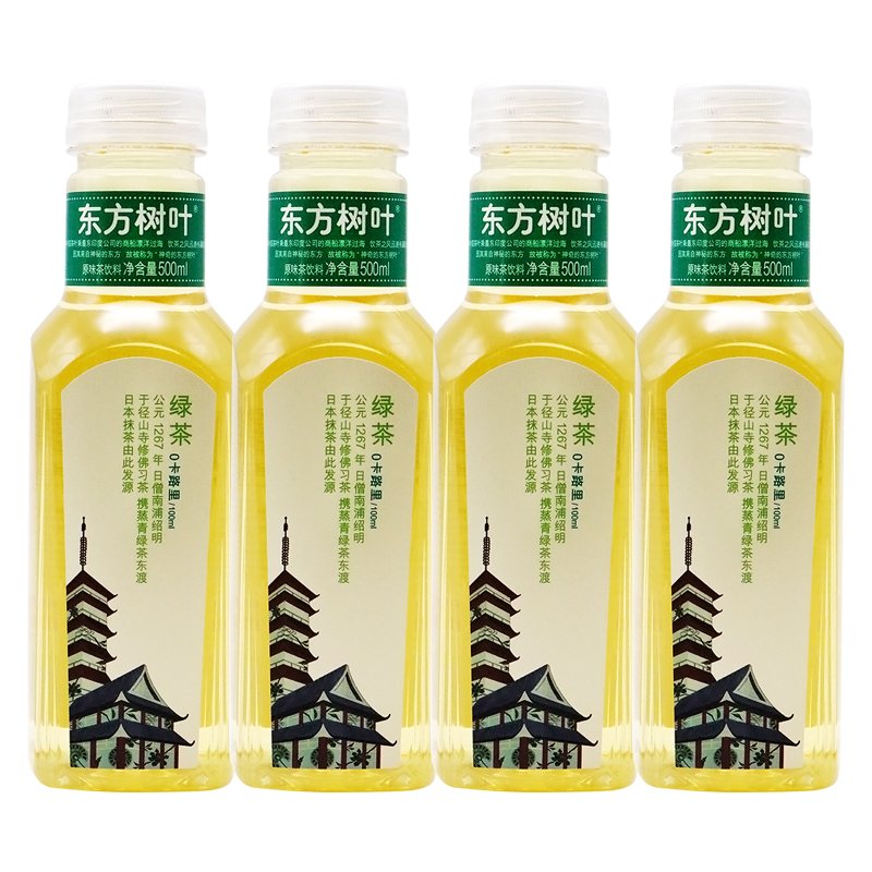 农夫山泉 东方树叶绿茶茶饮料饮品500ml*4瓶