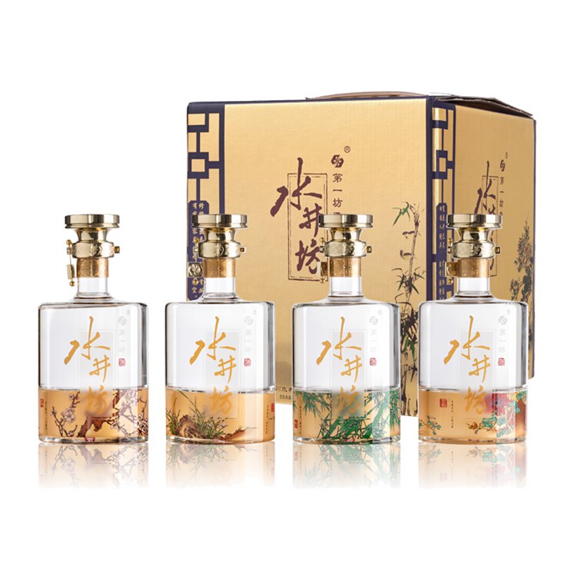 水井坊 梅兰竹菊（2011款） 礼盒装川酒 浓香型白酒 52° 600ml*4瓶