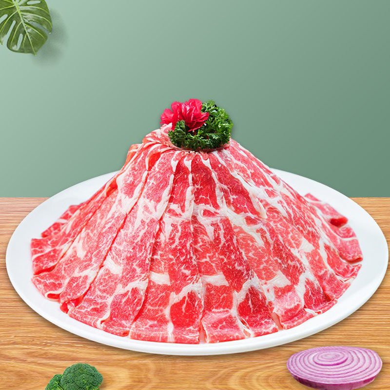 暖男厨房 澳洲进口速冻牛肉 精选牛肉片 肥牛片 牛肉片200g火锅食材