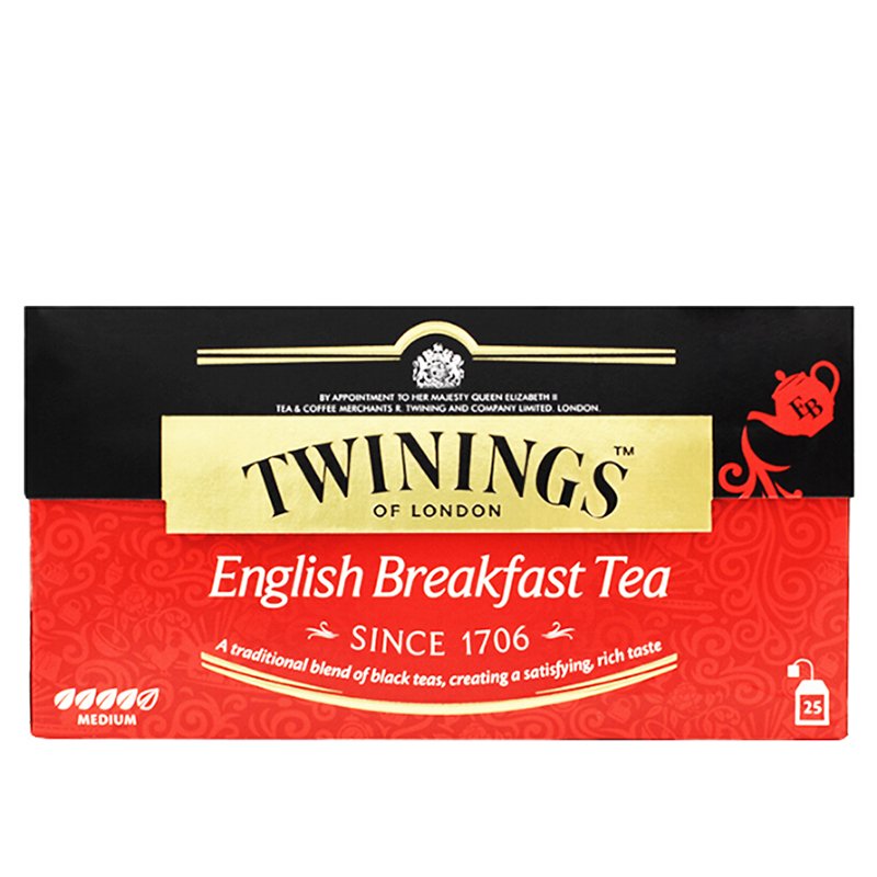 英国川宁(TWININGS) 波兰进口茶叶袋泡茶包 早餐经典红茶25包*2g