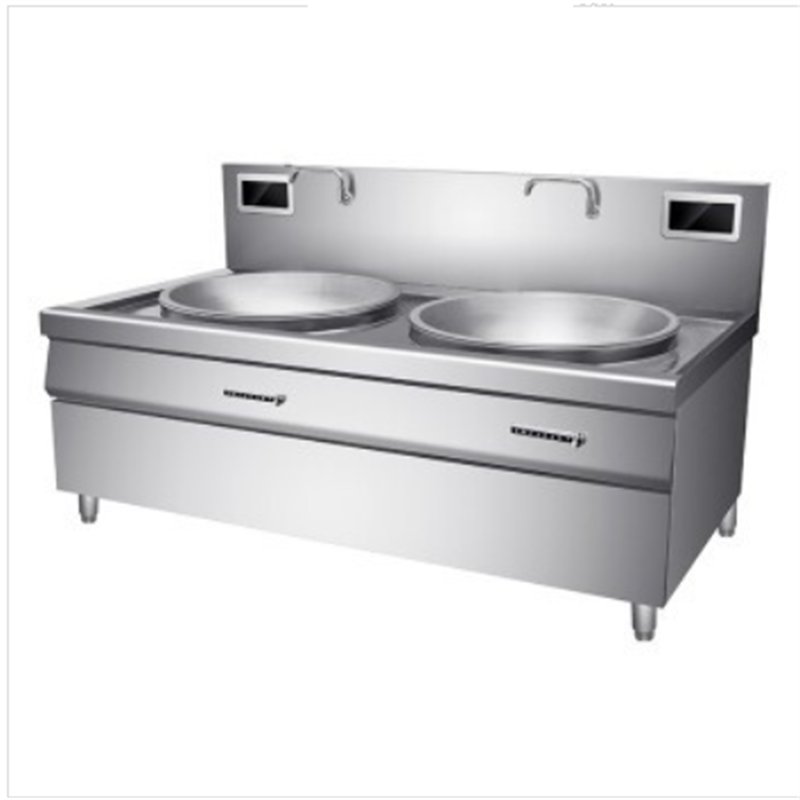 20kw*2大功率电磁锅灶饭店学校单位食堂专用直径800mm双头电磁大锅灶