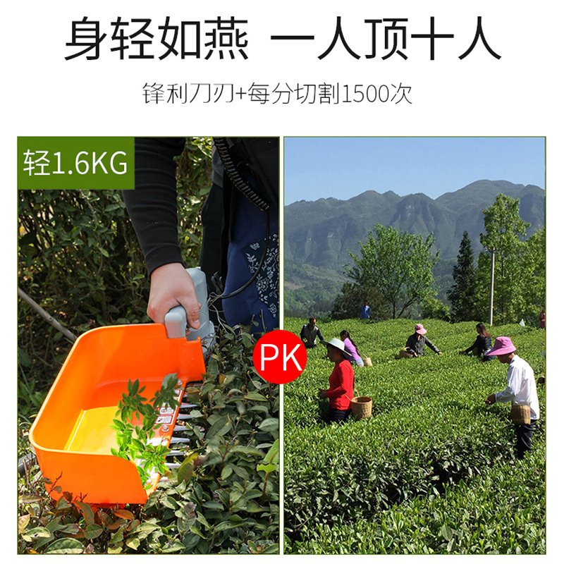 采茶机电动采茶机单人小型充电自动茶叶采摘机茶树剪茶机摘茶机 无刷防水高转速(免费升级电机)+升级挡板+锂电池24V20a