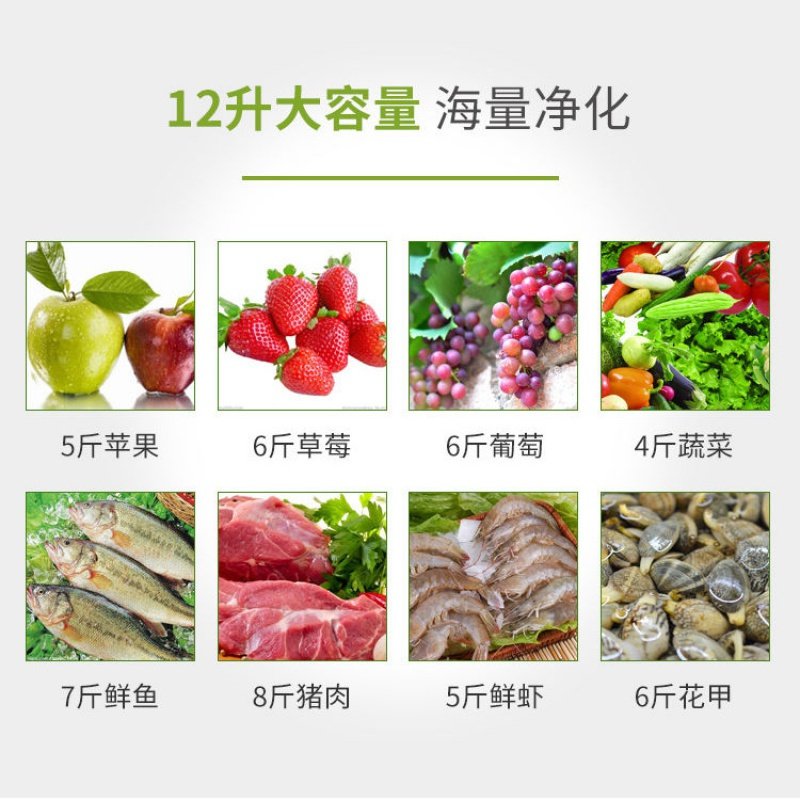 自动去水果蔬肉清洗菜机机臭活氧消毒机食材净化器 方款_930