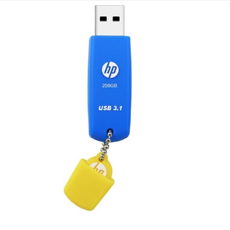 HP/惠普 X788B 256G U盘 抗震防尘 防掉盖设计 USB3.1高速传输 蓝色