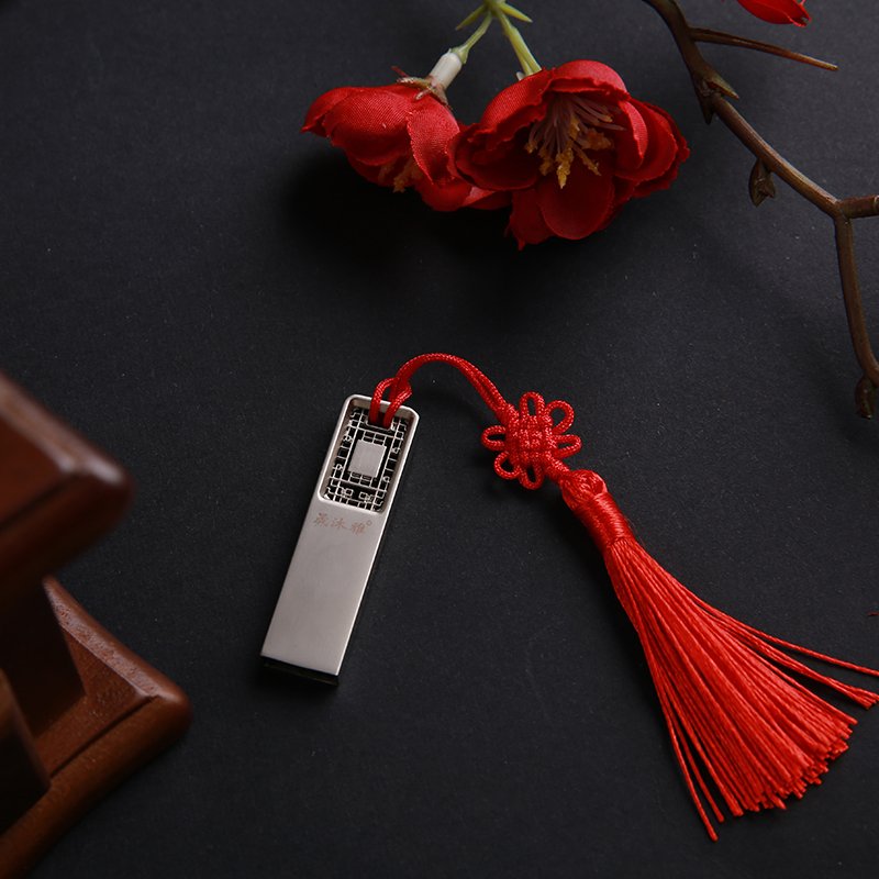 晟沐雅 中国风复古窗花U盘 USB2.0 8G U盘高金属刻字定制 logo优盘