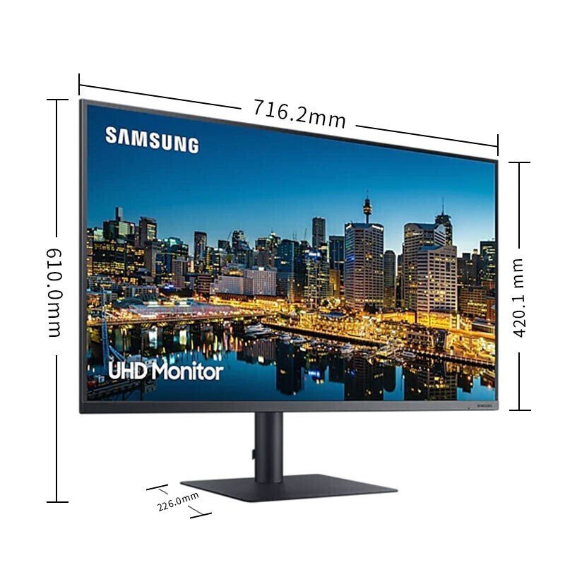 三星（SAMSUNG）F32TU870VC31.5英寸4K专业设计显示屏支持壁挂升降旋转高清多功能显示器HDR10