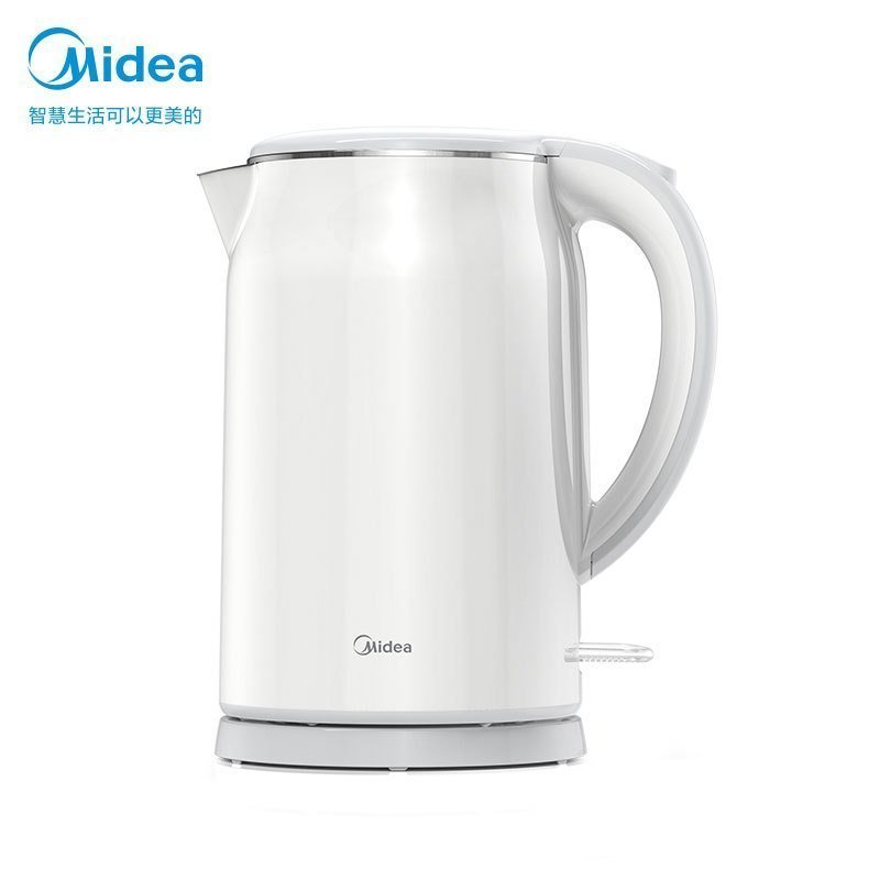 美的(Midea) 电水壶电热水壶家用防烫全钢无缝不锈钢大功率快速1.7L容量开水壶智能烧水壶热水壶SH17M301a