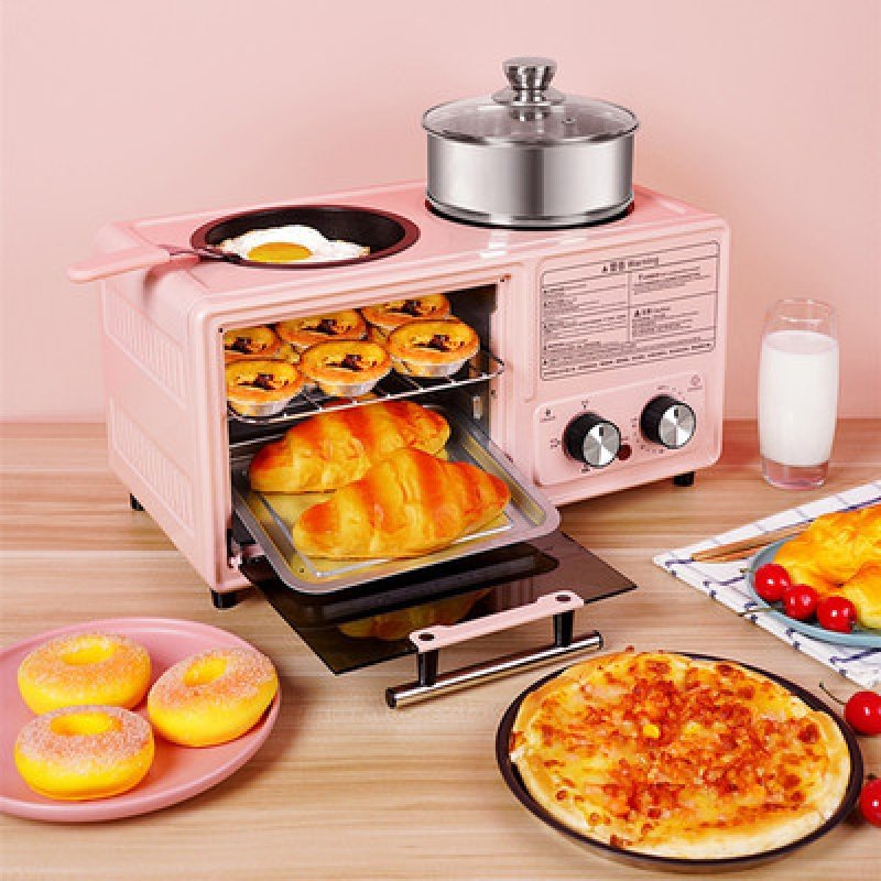 四合一多功能早餐机纳丽雅naliya面包机全自动家用小型网红早餐 绿色