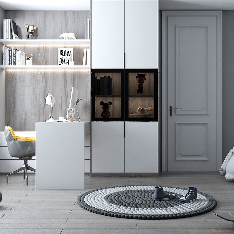 拉迷主卧衣柜衣帽间榻榻米衣柜床现代轻奢真皮双人床全屋家具定制