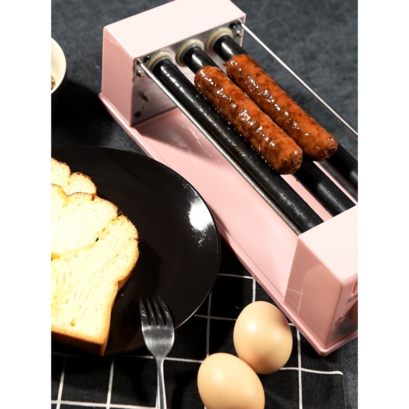 迷你宿舍烤肉丸玉米火腿肠早餐机 三管烤肠机【送夹子 刷子】小礼包