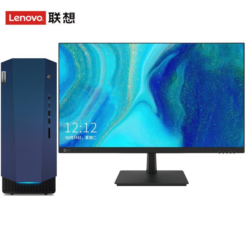 联想(Lenovo)GeekPro 台式电脑整机(R5-5600G 16G 1T+256G 12G独显）27英寸