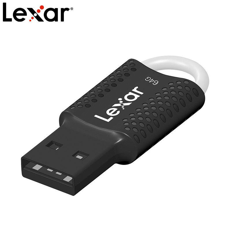 雷克沙（Lexar）JumpDrive V40 迷你U盘 黑白经典优盘 小巧便携 USB 2.0闪存盘 64GB