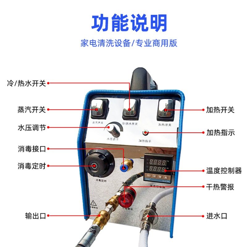 高温蒸汽清洁洗机高压火碱油烟机家电设备多功能一体机空调清洗机时光旧巷清洁机 商用专业级标配套餐