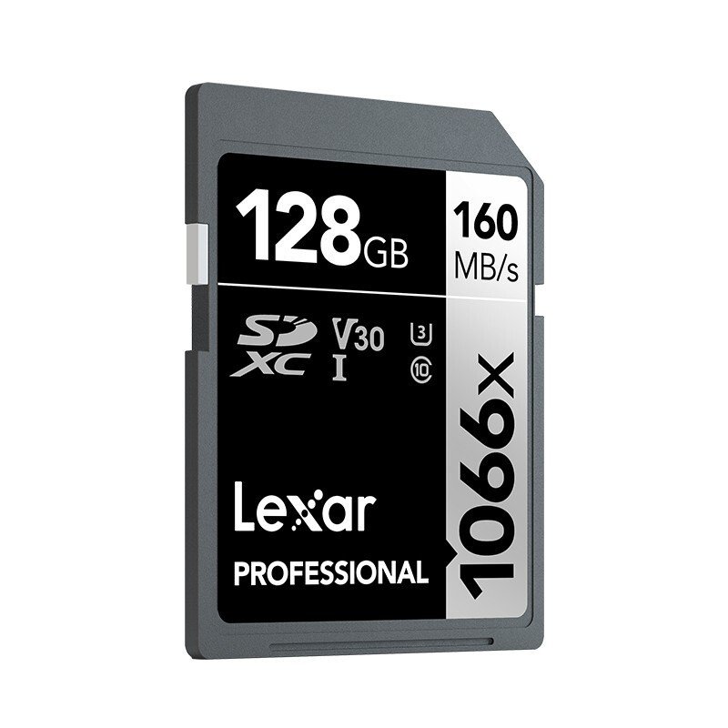 雷克沙（Lexar）128GB SD存储卡 C10 U3 V30 4K 读160MB/s 佳能尼康松下索尼单反微单相机卡