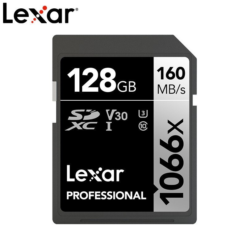 雷克沙（Lexar）128GB SD存储卡 C10 U3 V30 4K 读160MB/s 佳能尼康松下索尼单反微单相机卡