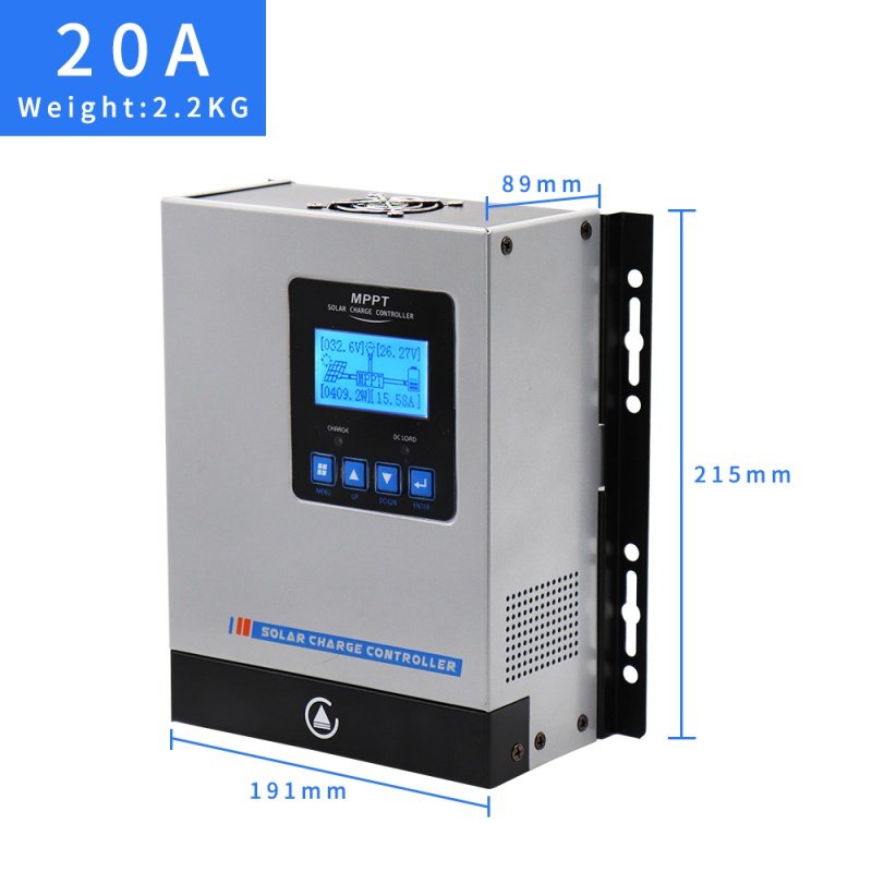 太阳能控制器闪电客12V24V48V锂电池40A50A80A光伏充电发电数据通讯 20A(12V/24V/36V_436