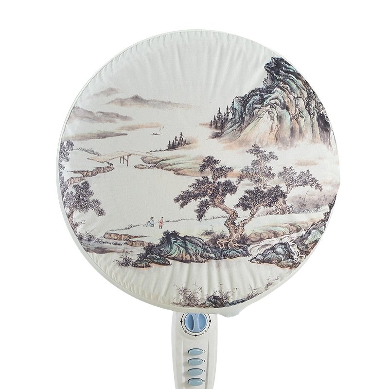 风扇防尘罩 040国画山水 直径约46cm