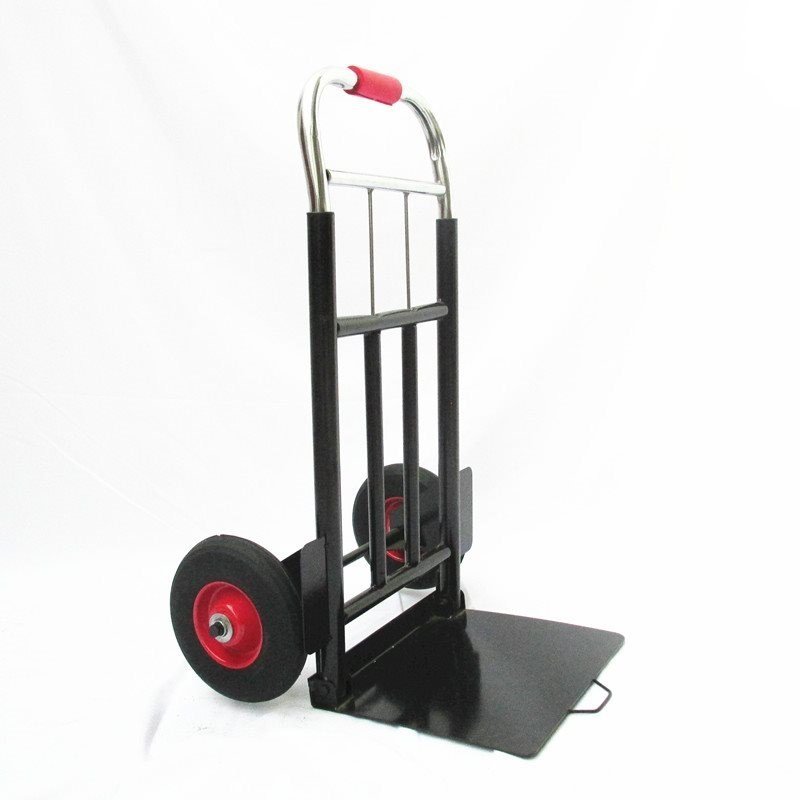 上楼梯搬货升降神器拉货小推车轮胎简易电动爬楼梯便携拖车载重折 新式大号钢板车_761
