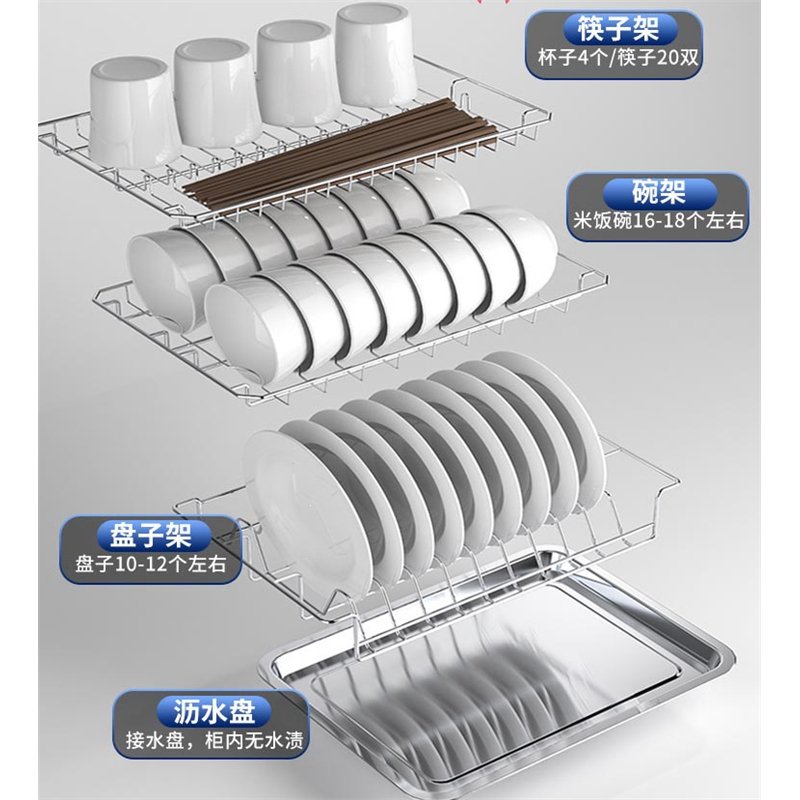 纳丽雅(Naliya)消毒柜家用小型台式迷你厨房高温不锈钢烘干消毒碗柜(H7C)_7_0