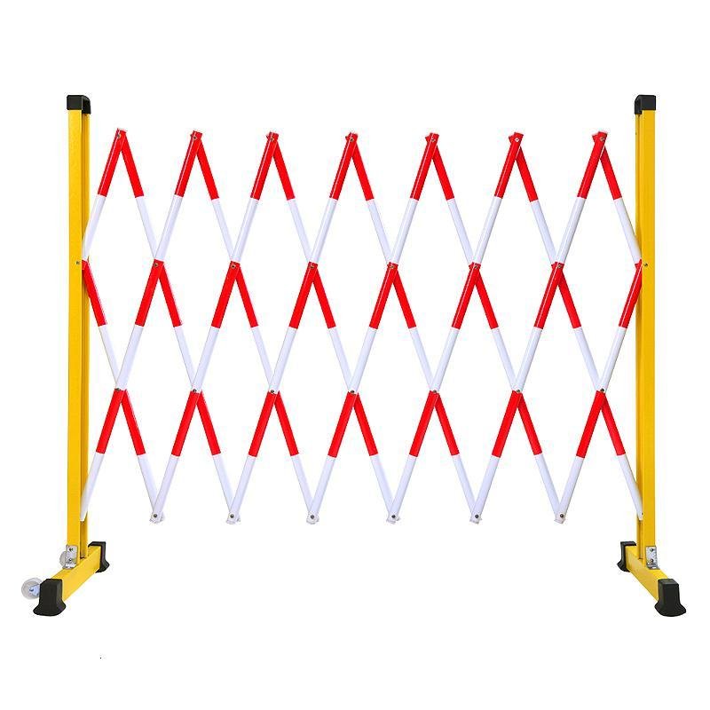 可移动电力施工绝缘伸缩围栏玻璃钢管式户外防护折叠硬质隔离栏杆 红白色1.2*3米_33