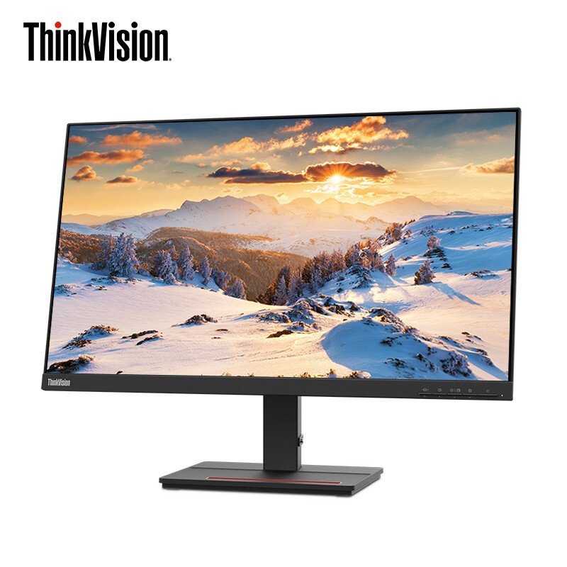 联想（ThinkVision） 三面窄边框 低蓝光不闪屏 商用办公电脑显示器 HDMI线 23.8英寸 S24e-20