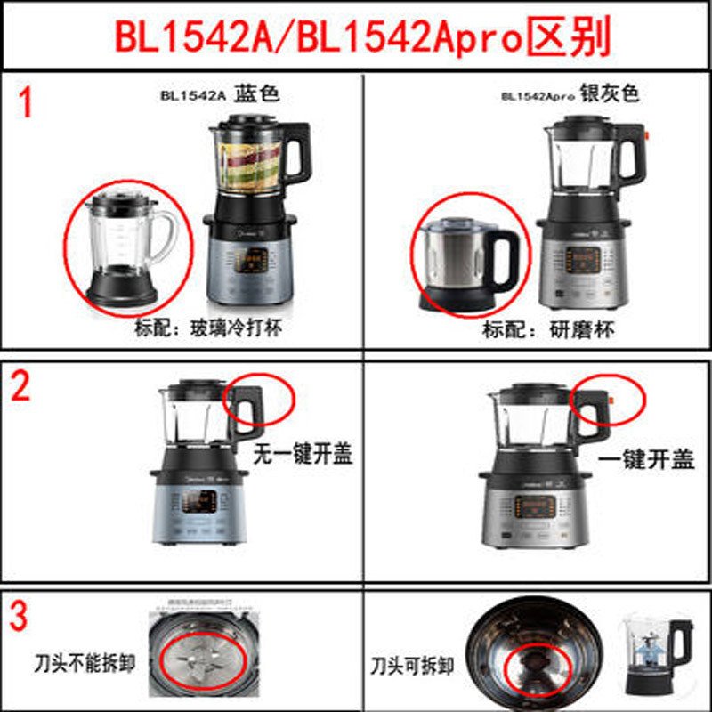 美的(Midea)破壁机MJ-BL1542Apro家用智能智频静音全自动辅食