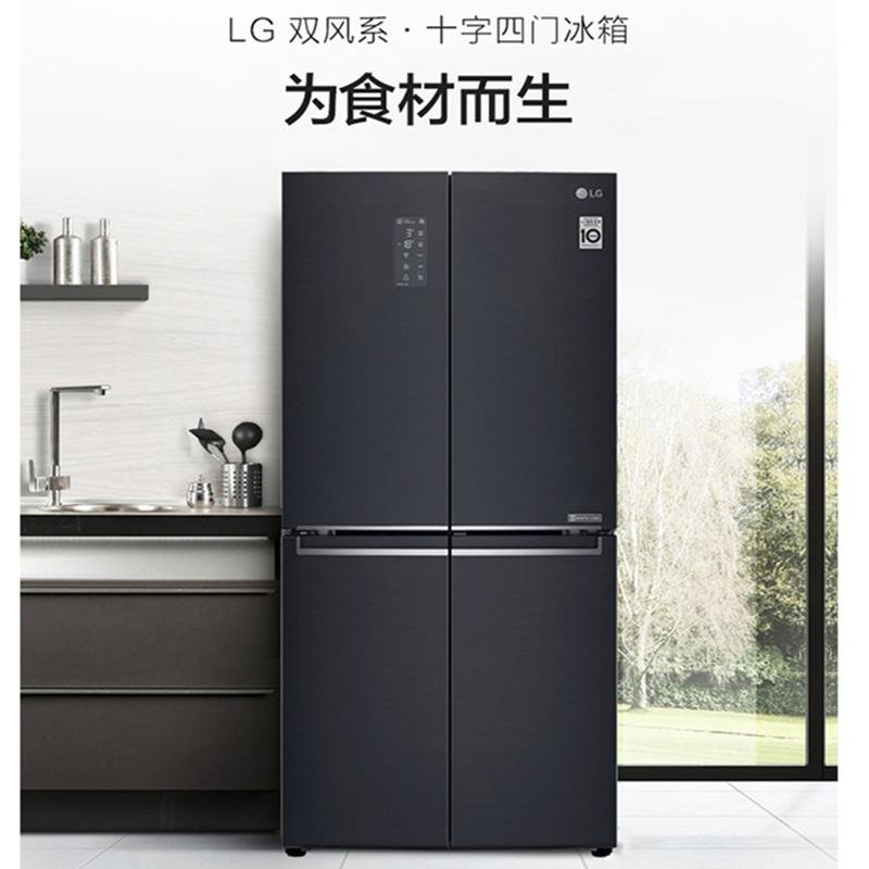 LG 530L升十字对开门变频风冷无霜电冰箱 智能除菌 大容量家用双风系F521MC18