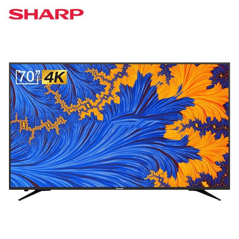 夏普（SHARP）70X6A 70英寸4K超高清日本原装面板大屏家庭影院智能WiFi网络液晶平板电视机