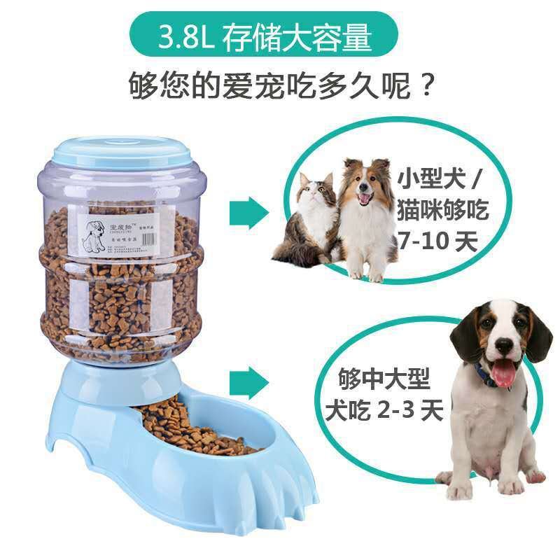 宠物喂食器自动饮水器大型犬金毛狗食盆猫咪喂水投食器宠物组合盆 大理石喂食器