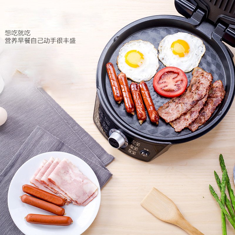 苏泊尔 SUPOR 电饼铛 煎烤机烙饼锅 三明治早餐机火力可调 蒸汽烤盘 家用烤肉薄饼机加深盘JD31A847A-Q
