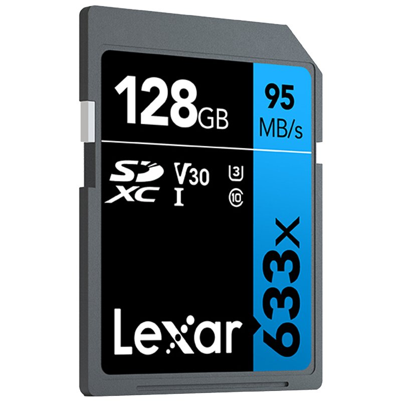 雷克沙（Lexar）128G读95MB/s写45MB/s SDXC Class10 U3 V30 SD高速SD卡633X