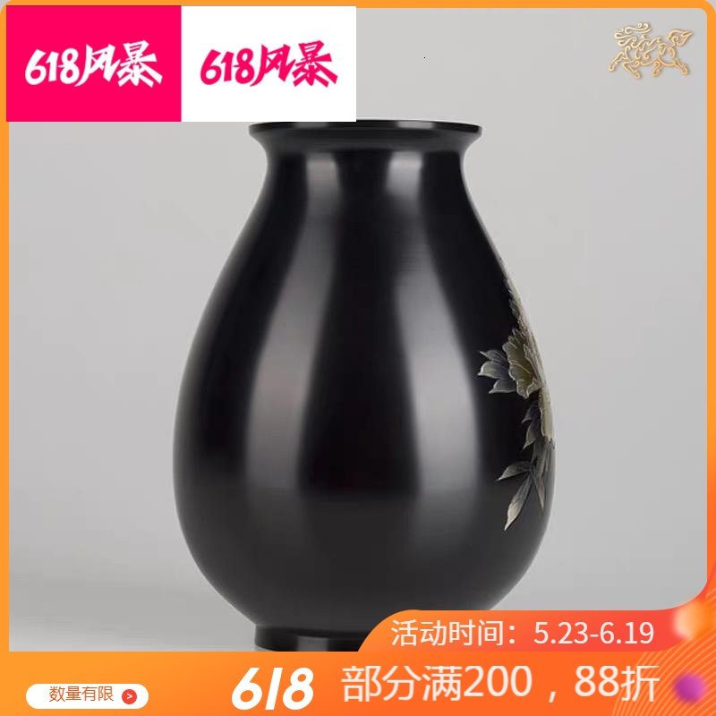 全铜摆件《高冈铜器之荣福》铜工艺品家居饰品花瓶_95_25_100