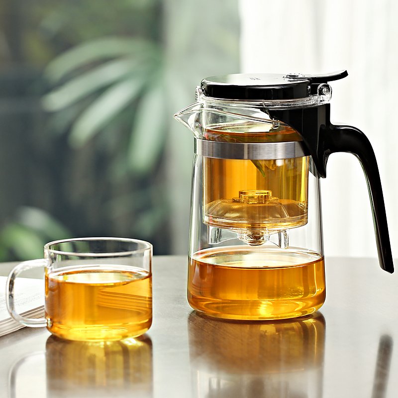 尚明飘逸杯办公室泡茶壶 内胆过滤加厚茶具耐高温 冲茶器家用茶壶