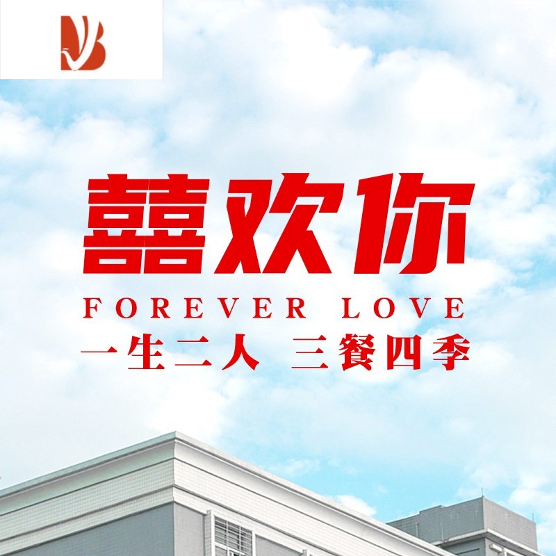 三维工匠玻璃喜字贴纸婚房装饰房间婚礼窗贴结婚门贴个性婚庆窗花静电贴 吾家有喜 心印喜静电贴 全长52Y8M7VO