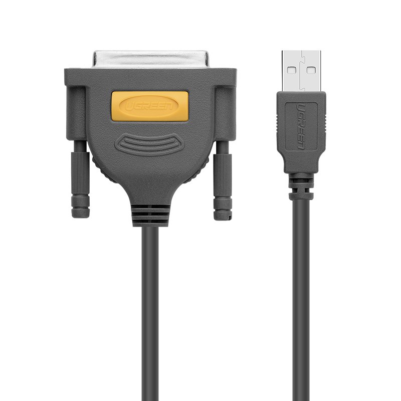 绿联Ugreen USB转DB25并口打印线 线 USB2.0转老式25针打印连接线 免驱动 1米 20793