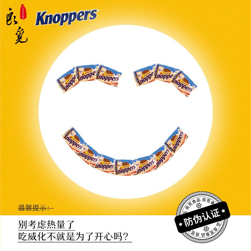 Knoppers牛奶榛子巧克力威化饼干250g